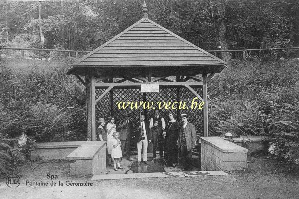 ancienne carte postale de Spa Fontaine de la Géronstère