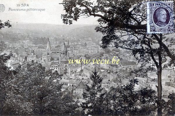 ancienne carte postale de Spa Panorama pittoresque
