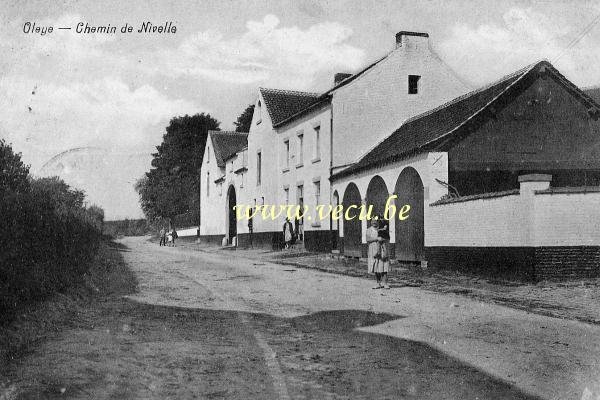 ancienne carte postale de Oleye Chemin de Nivelle
