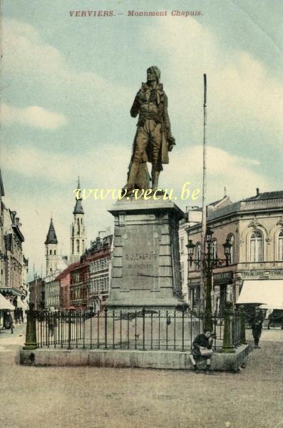 ancienne carte postale de Verviers Monument Chapuis