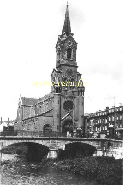 ancienne carte postale de Verviers Eglise St Antoine