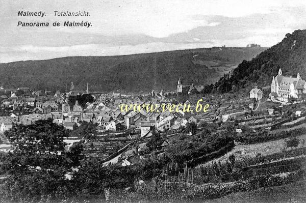 ancienne carte postale de Malmedy Panorama de Malmedy