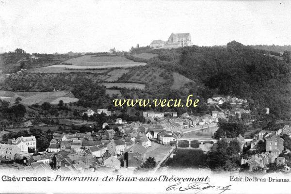 ancienne carte postale de Chèvremont Panorama de Vaux-sous-Chèvremont