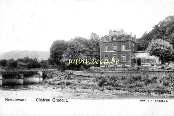 ancienne carte postale de Nessonvaux Château Grodent