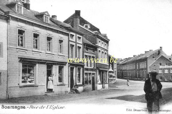 ancienne carte postale de Soumagne Rue de l'Eglise