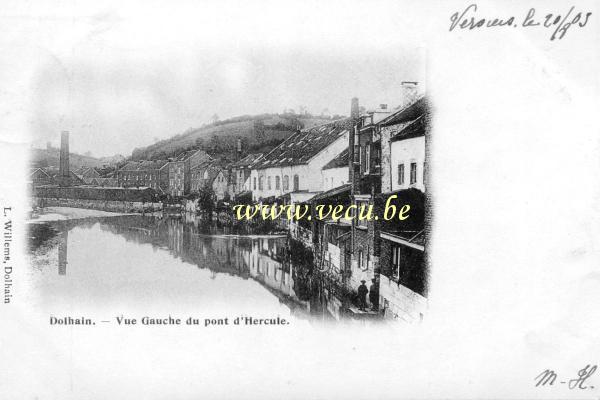 ancienne carte postale de Dolhain Vue gauche du pont d'Hercule