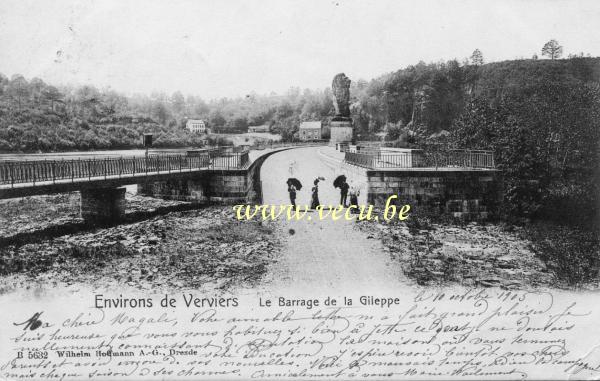 ancienne carte postale de La Gileppe Le Barrage de la Gileppe