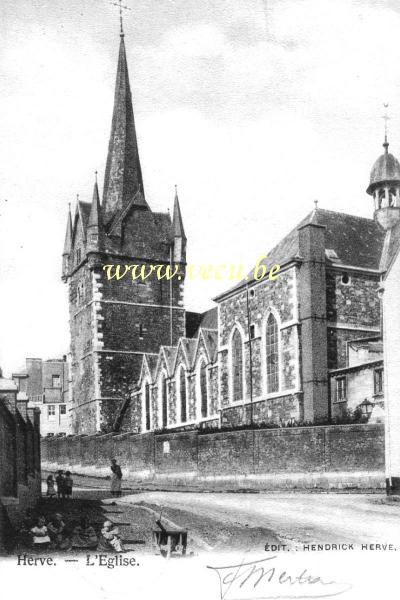 ancienne carte postale de Herve L'Eglise