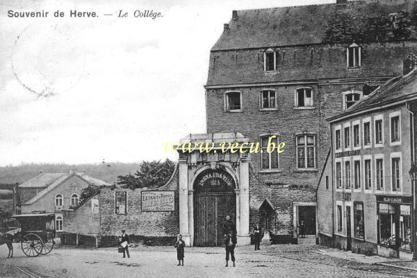 ancienne carte postale de Herve Le Collège