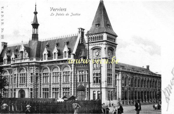 ancienne carte postale de Verviers Le Palais de Justice