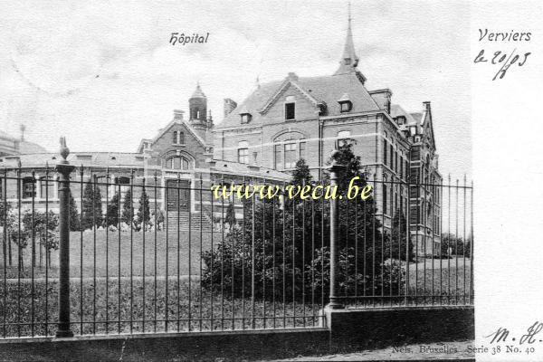 ancienne carte postale de Verviers Hôpital