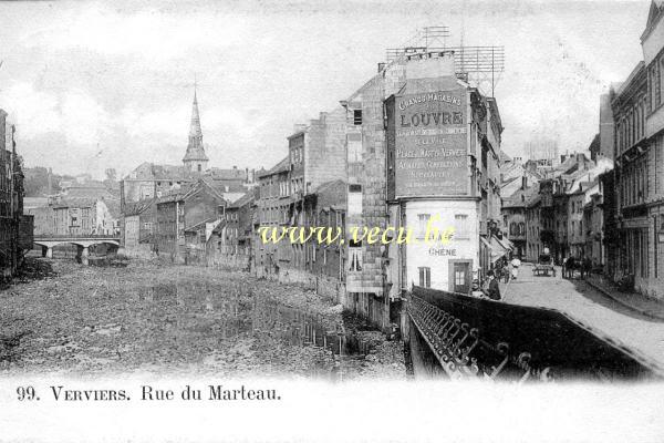 ancienne carte postale de Verviers Rue du Marteau