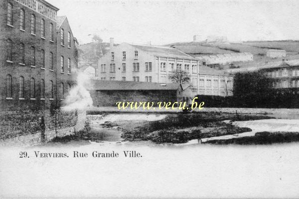 ancienne carte postale de Verviers Rue Grande Ville