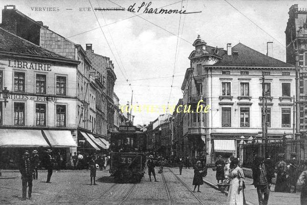 ancienne carte postale de Verviers Rue de l'Harmonie