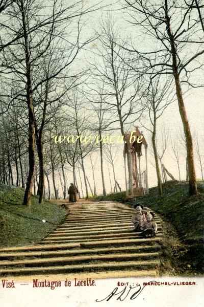 ancienne carte postale de Visé Montagne de Lorette