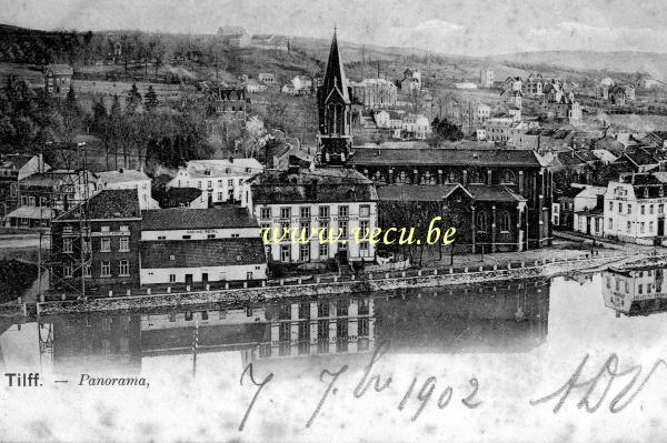 ancienne carte postale de Tilff Panorama