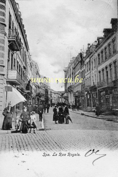ancienne carte postale de Spa La Rue Royale
