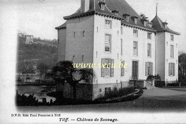 ancienne carte postale de Tilff Château de Sauvage
