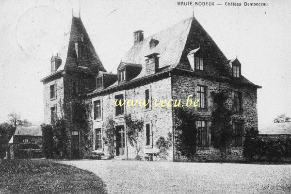ancienne carte postale de Haute-Bodeux Château Demonceau