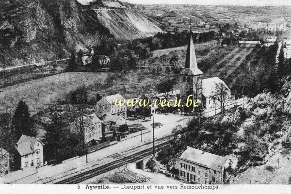 postkaart van Aywaille Dieupart et vue vers Remouchamps
