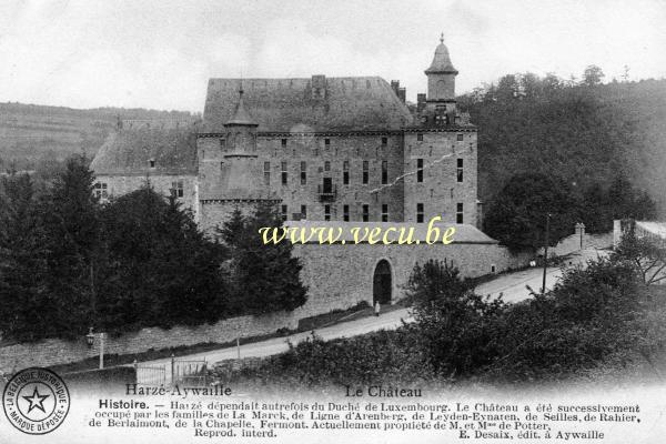 ancienne carte postale de Aywaille Harzé- Le Château