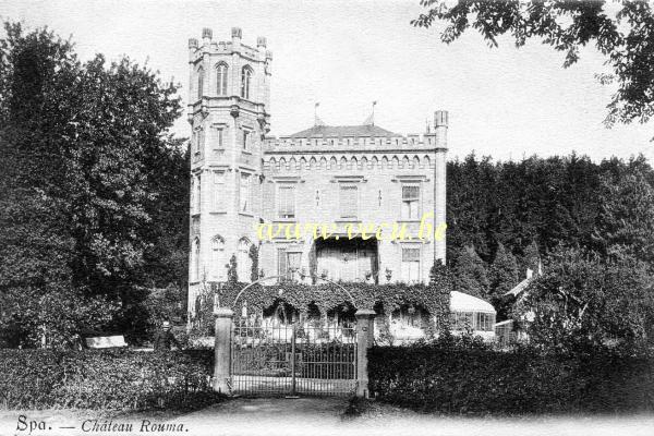 ancienne carte postale de Spa Château Rouma