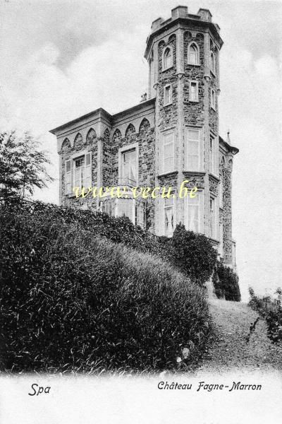 ancienne carte postale de Spa Château Fagne-Marron