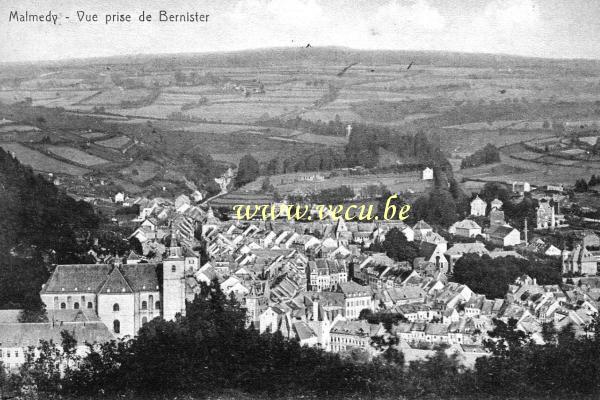 ancienne carte postale de Malmedy Vue prise de Bernister