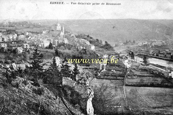 ancienne carte postale de Esneux Vue générale prise de Beaumont