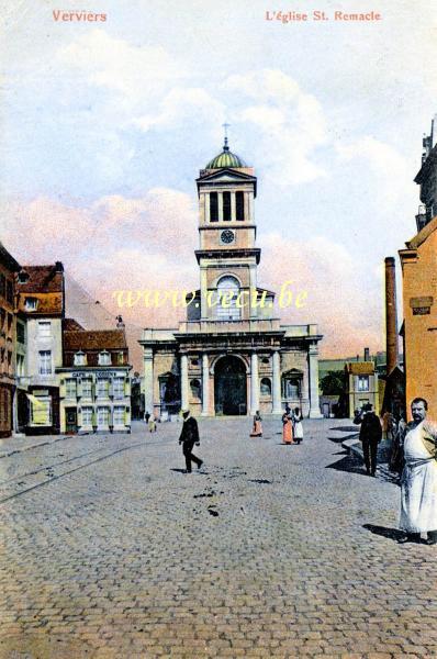 ancienne carte postale de Verviers L'église St Remacle