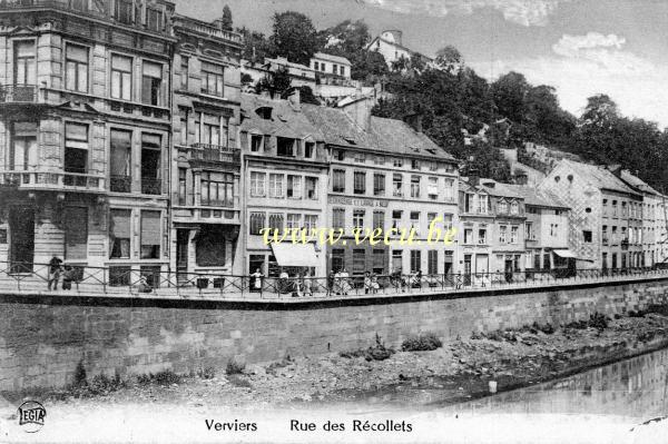 ancienne carte postale de Verviers Rue des Récollets