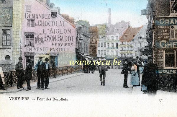 ancienne carte postale de Verviers Pont des Récollets