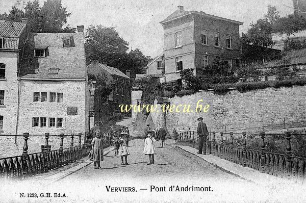 ancienne carte postale de Verviers Pont d'Andrimont