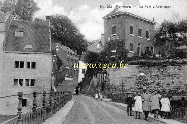 ancienne carte postale de Verviers Le Pont d'Andrimont