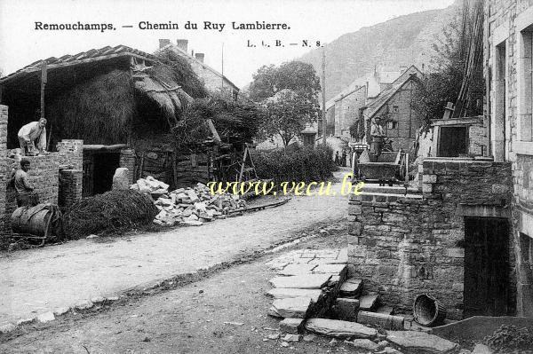 postkaart van Remouchamps Chemin du Ruy Lambierre