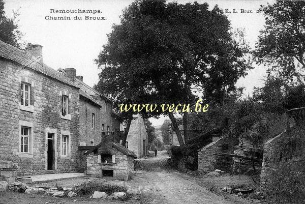 postkaart van Remouchamps Chemin du Broux
