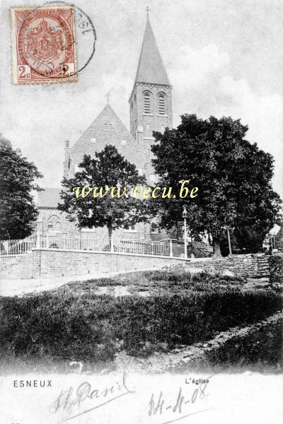 ancienne carte postale de Esneux L'église