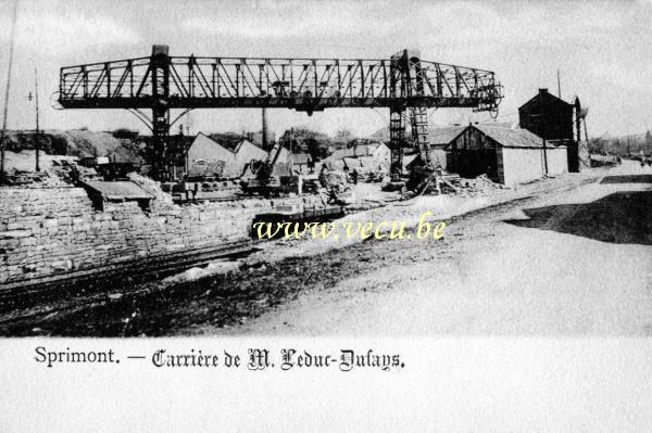ancienne carte postale de Sprimont Carrière de M. Leduc - Dufays