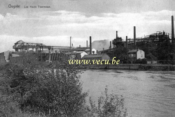 ancienne carte postale de Ougrée Les Hauts Fourneaux