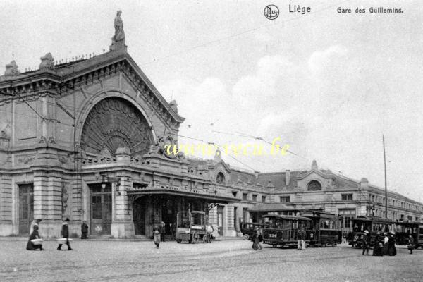 ancienne carte postale de Liège Gare des Guillemins