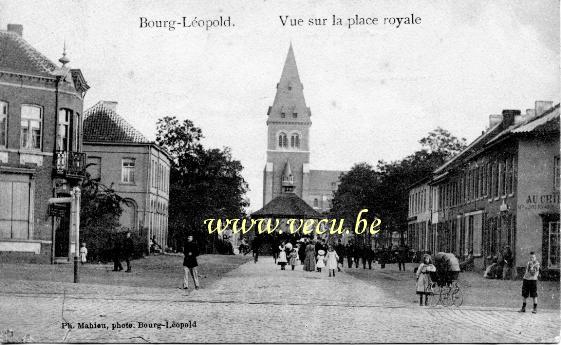 postkaart van Leopoldsburg Vue sur la place royale