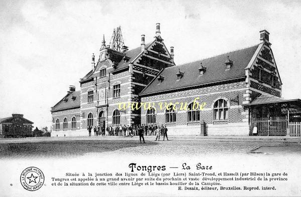 ancienne carte postale de Tongres La Gare