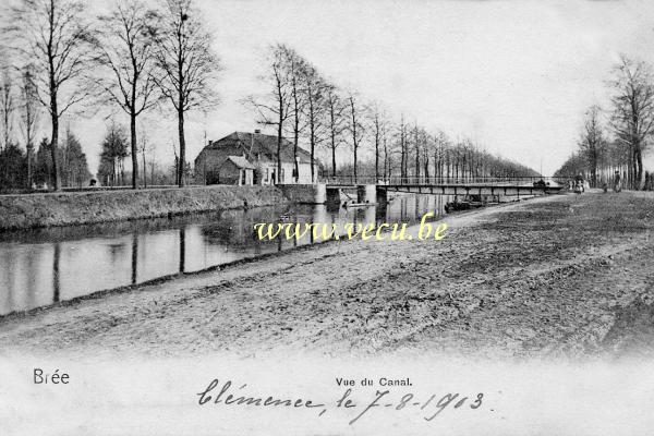 postkaart van Bree Zicht op de gracht