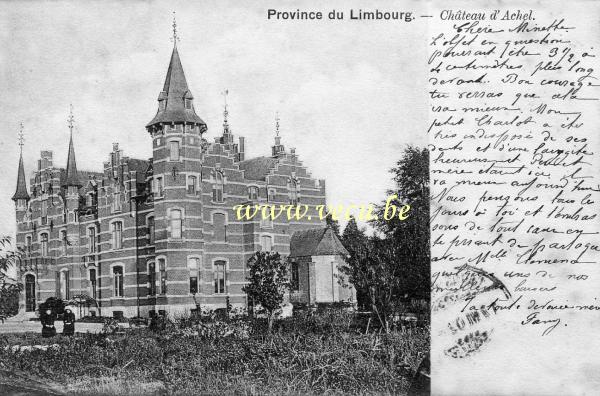 ancienne carte postale de Maaseik Province du Limbourg - Château d'Achel