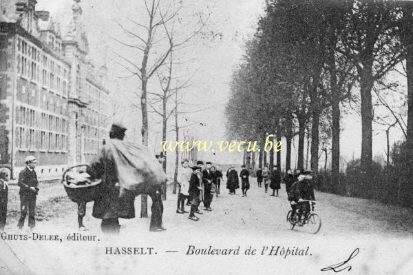 ancienne carte postale de Hasselt Boulevard de l'Hôpital