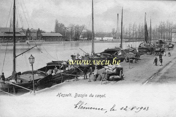 postkaart van Hasselt Bassin du canal