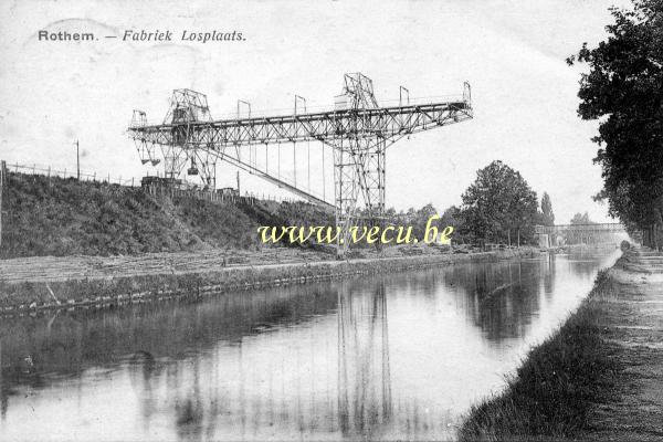 ancienne carte postale de Dilsen - Stokkem Rotem - Fabriek Losplaats