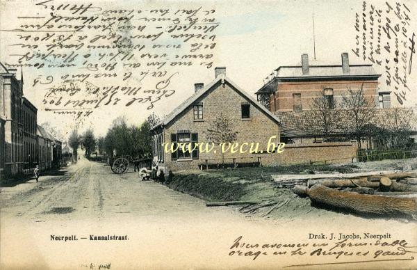 ancienne carte postale de Neerpelt Kanaalstraat