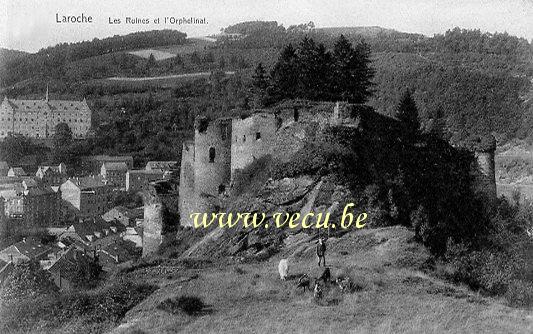 Cpa de Laroche Les Ruines et l'Orphelinat