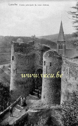 ancienne carte postale de Laroche Entrée principale du Vieux Château